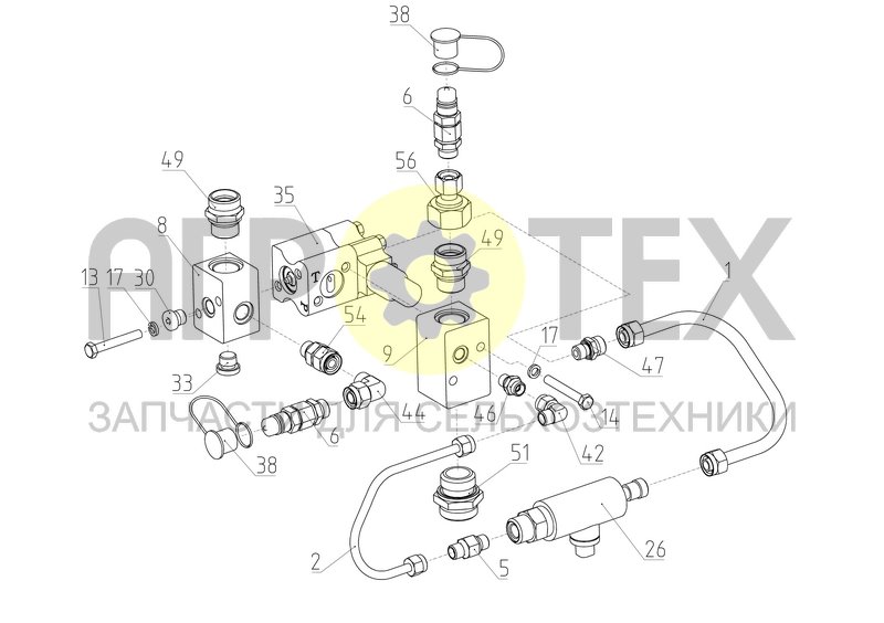 Клапан предохранительно-переливной (РСМ-100.21.61.030) (№42 на схеме)